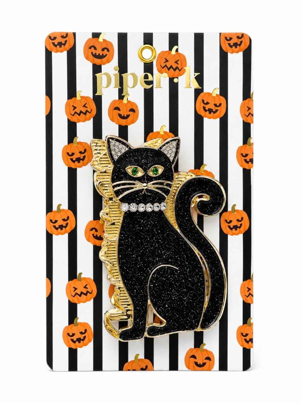 Piper K Black Glitter Cat Claw Clip -NWT